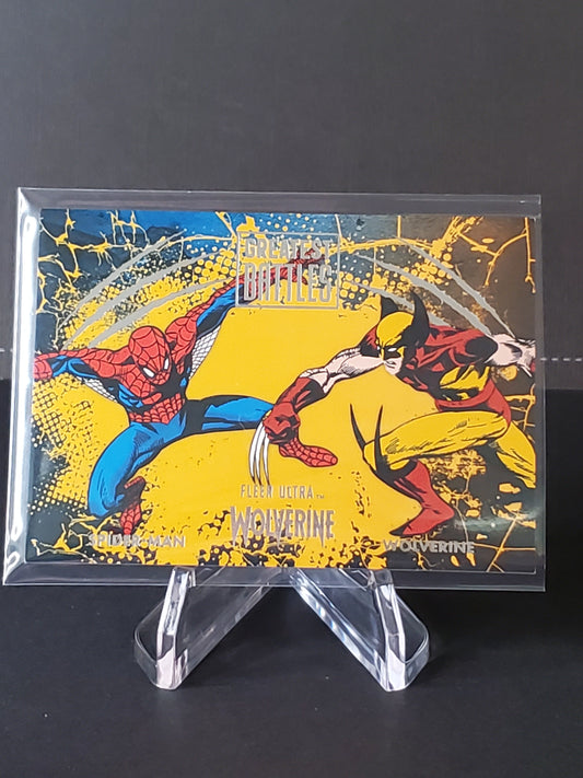 Wolverine vs Spider-Man 2023 Fleer Ultra Wolverine Greatest Battles #GB-15