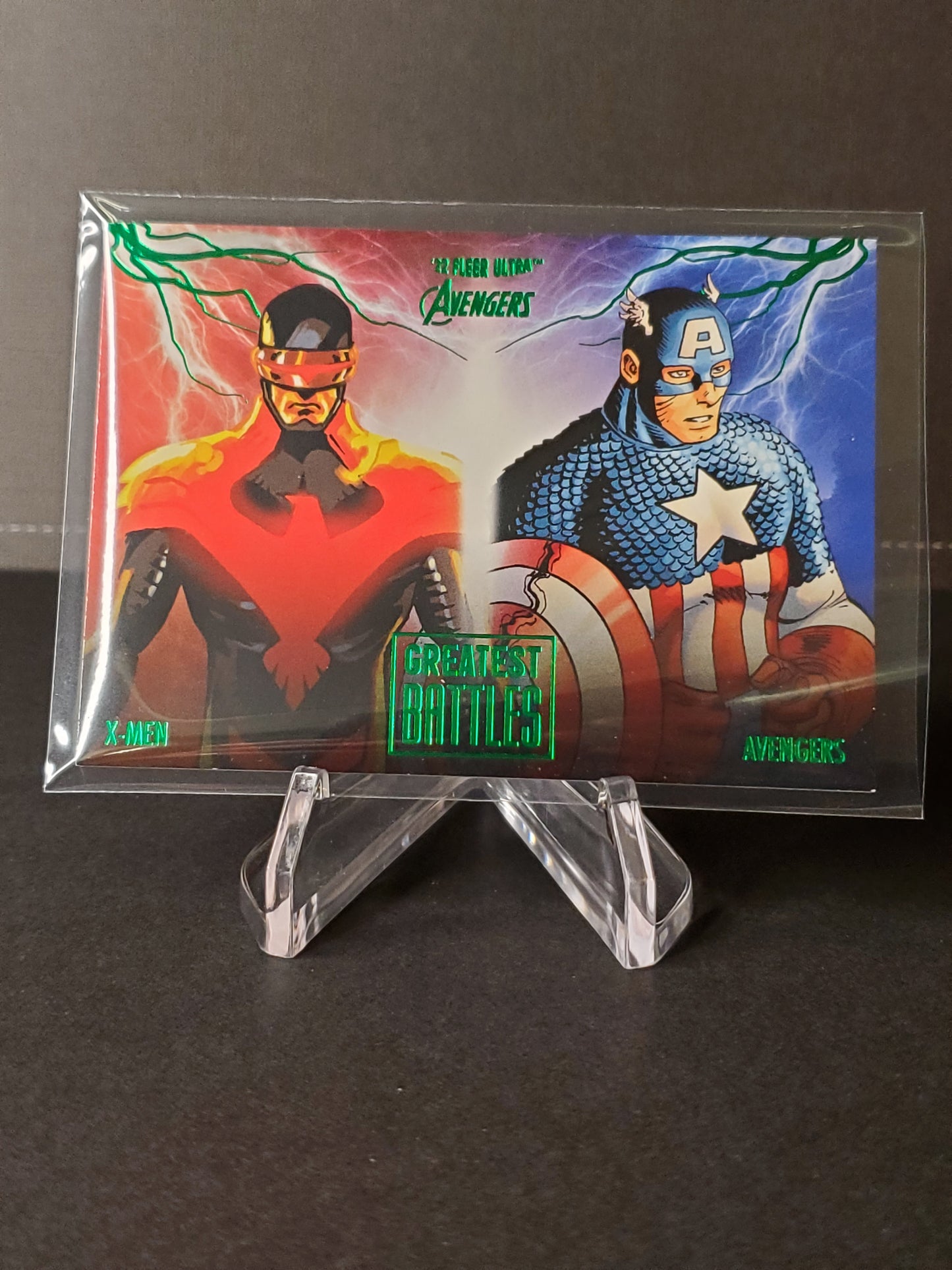 X-Men vs The Avengers 2022 Fleer Ultra Avengers Green Greatest Battles #EB-8